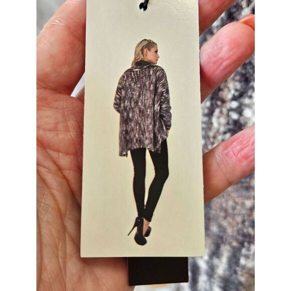 Vertigo Paris Dolman Sleeve Collared Cardigan Marled Charcoal Small/Medi… - Picture 7 of 8